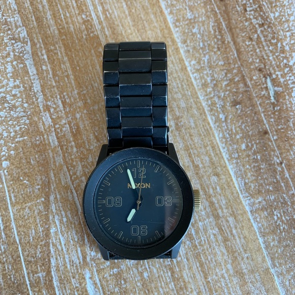 Time Teller Watch | All Black | Unisex Stainless Steel  Nixon black dauntless steel watch